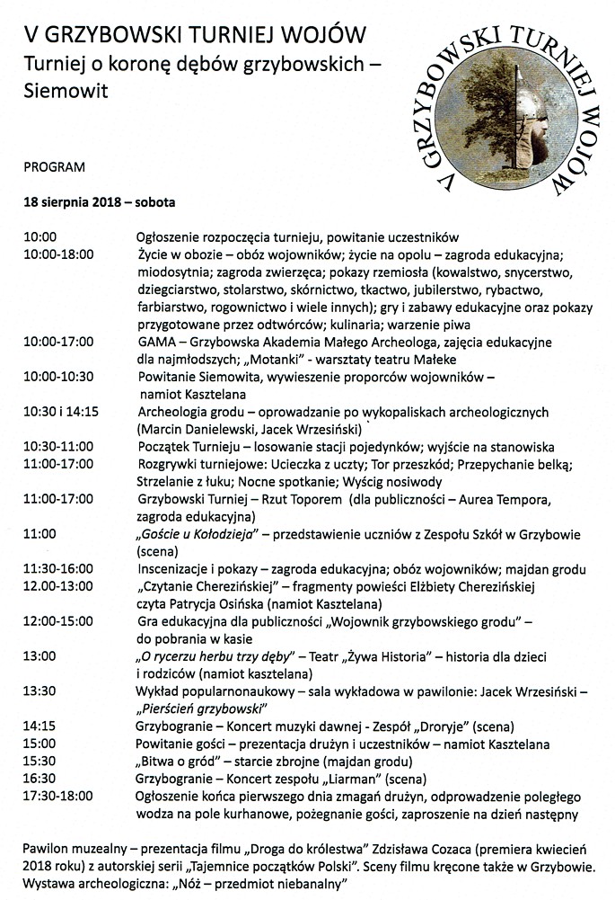 V Grzybowski Turniej Wojów - plakat